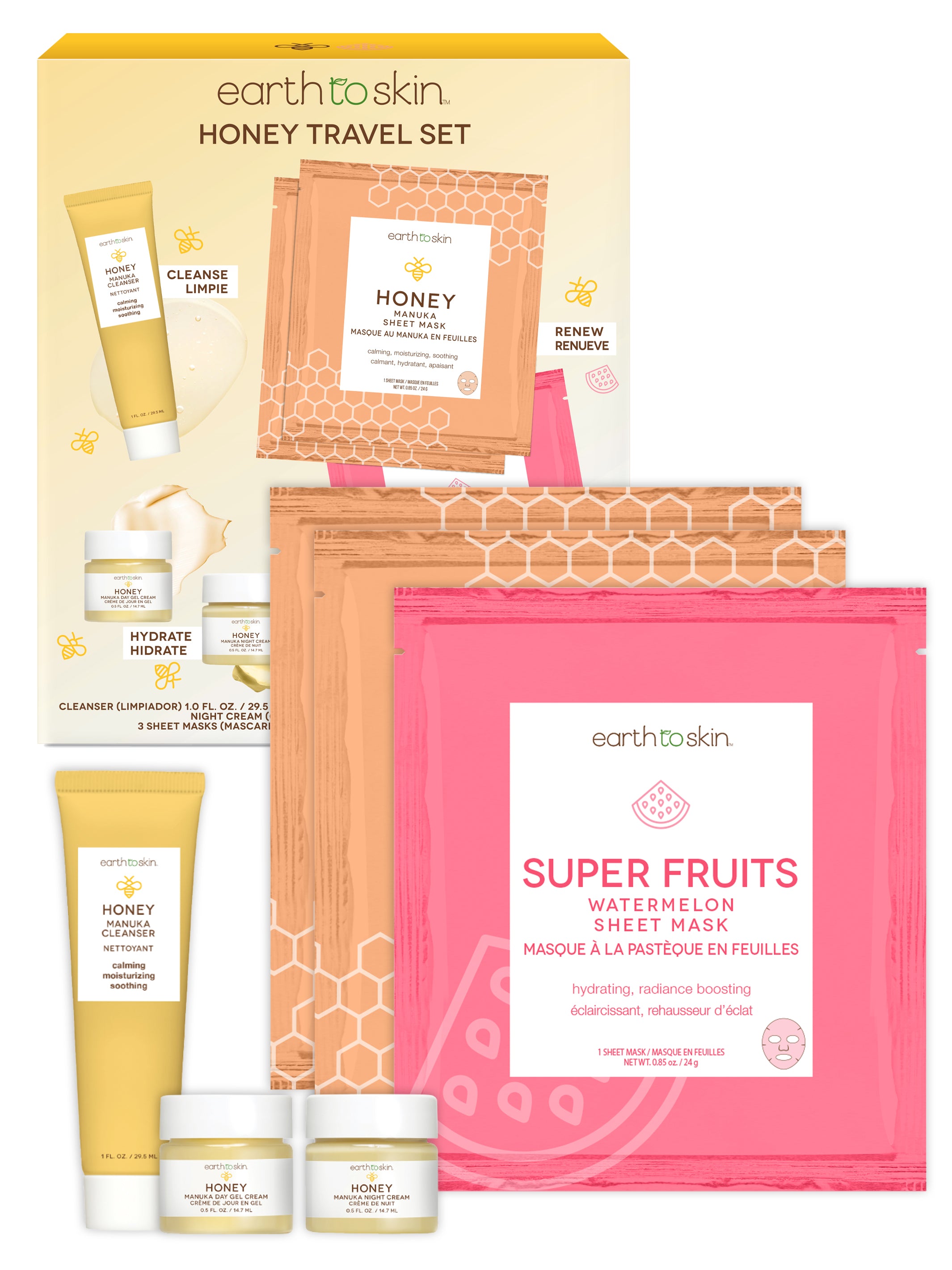 Honey Travel Set – EarthToSkin