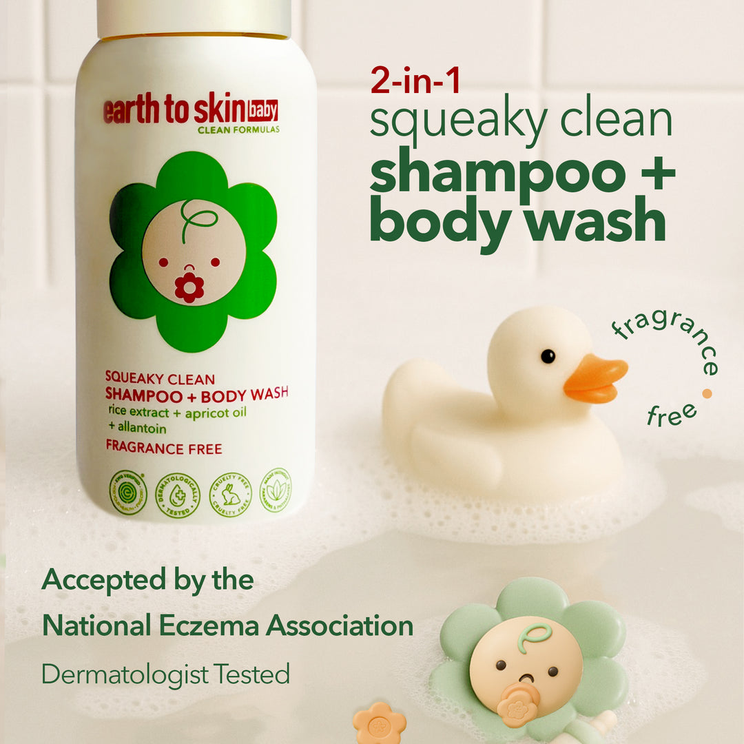 Squeaky Clean 2-in-1 Baby Shampoo + Body Wash - Fragrance Free