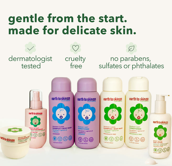 Squeaky Clean 2-in-1 Baby Shampoo + Body Wash - Fragrance Free