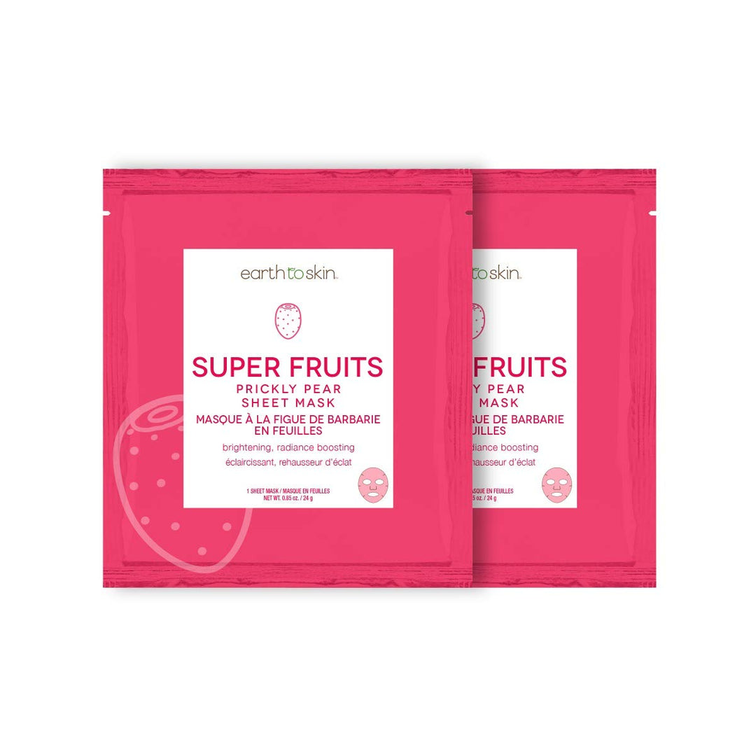 Super Fruits Watermelon &amp; Prickly Pear Sheet Face Mask Set - Pack of 4