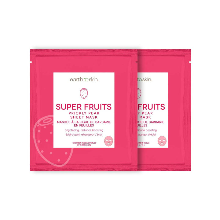 Super Fruits Watermelon &amp; Prickly Pear Sheet Face Mask Set - Pack of 4